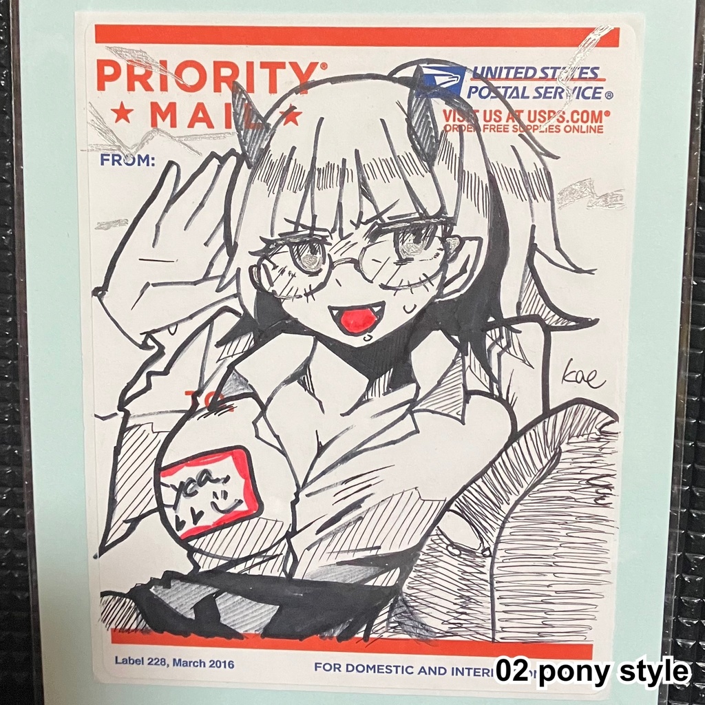ラベルシールドローイング原画 鬼おねいちゃん