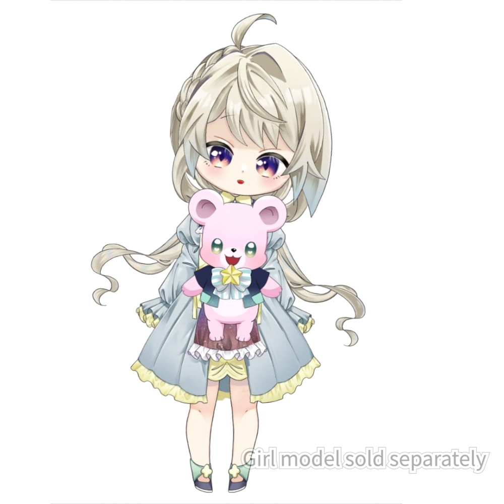 【受賞実績有】Live2D汎用モデル『くまマスコット』高精度物理演算/表情4種/VTS対応 Bear Mascot / 4 Expressions / VTS Ready