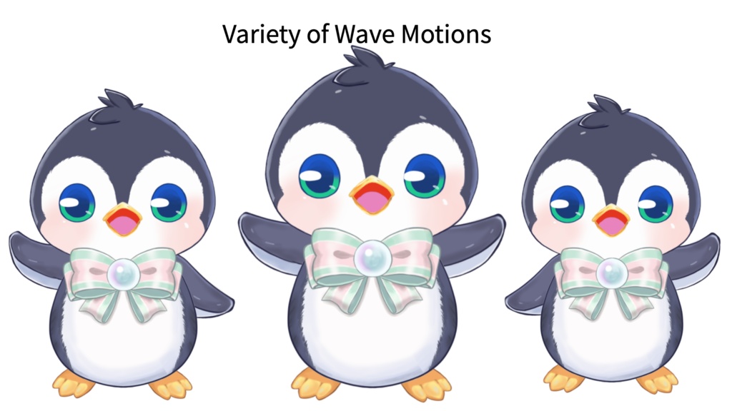 【受賞実績有】Live2D汎用モデル High-Spec Penguin Mascot - 5 Expressions & Outfit Toggles (高機能ペンギンマスコット・5種の表情差分&衣装切り替え)