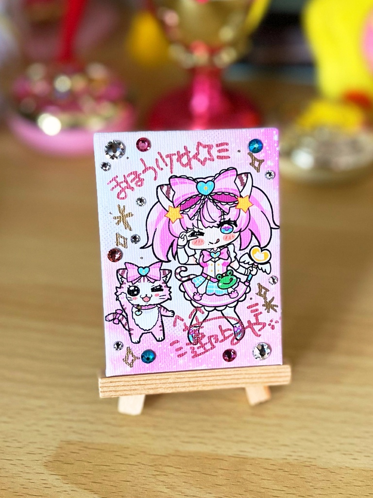 【一周年記念グッズ】 ※限定一点※魔法少女みやちゃんミニキャンバス＆ポストカード２種