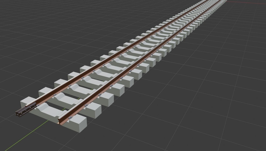【無料】25mレール(PCマクラギ・軌間1067mm) FBX形式