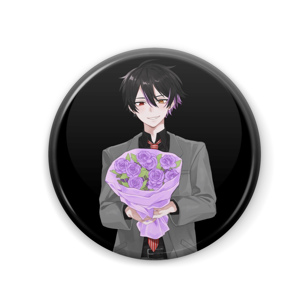 田中レドラ5周年記念　缶バッチ　Ver1（黒）