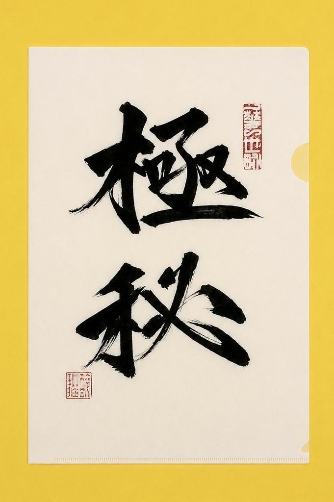 『極秘』 直筆クリアファイル