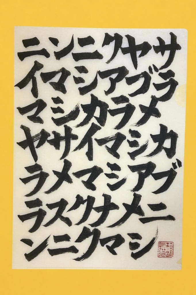 『二郎の呪文』 直筆クリアファイル