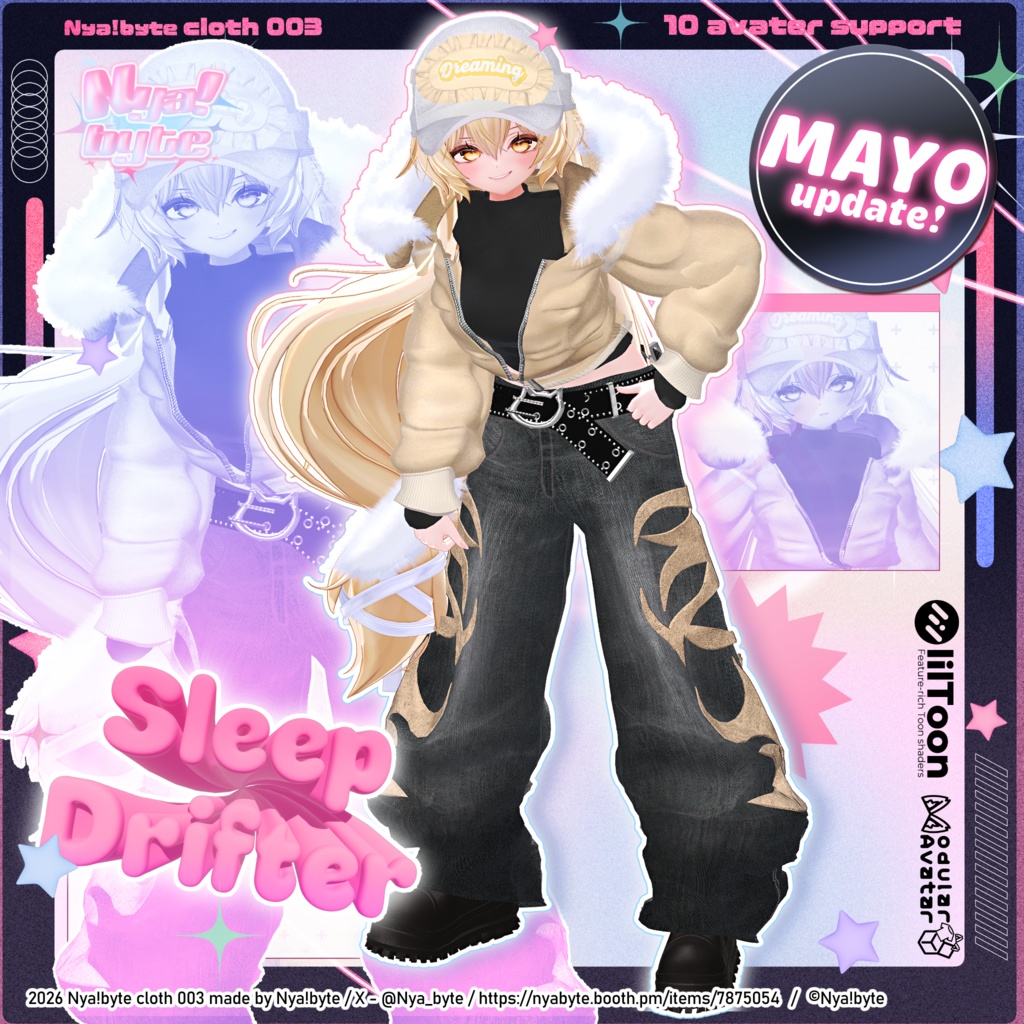 【SALE】✨MAYO 対応✨【11avatars】NyamSleepDrifter -VRC想定-