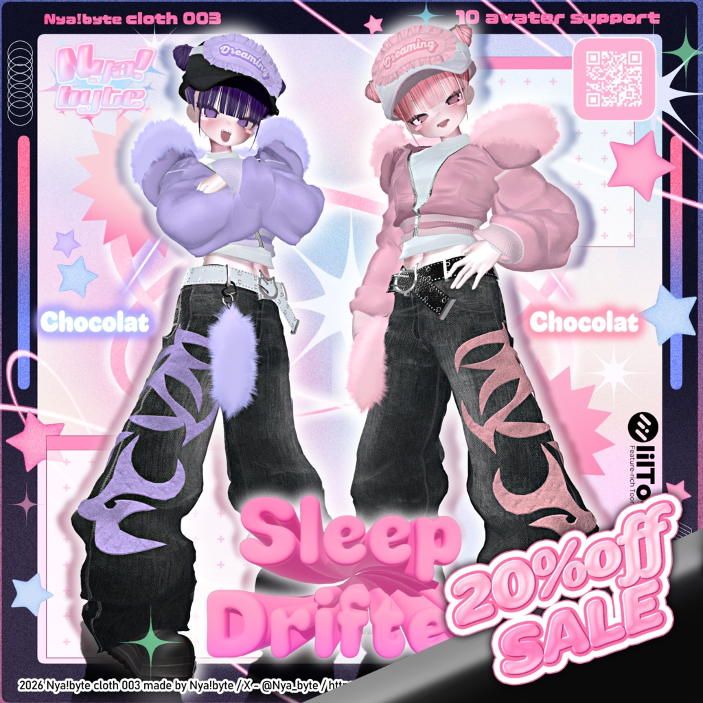 🌊Summer Sale🐬【11avatars】NyamSleepDrifter -VRC想定-