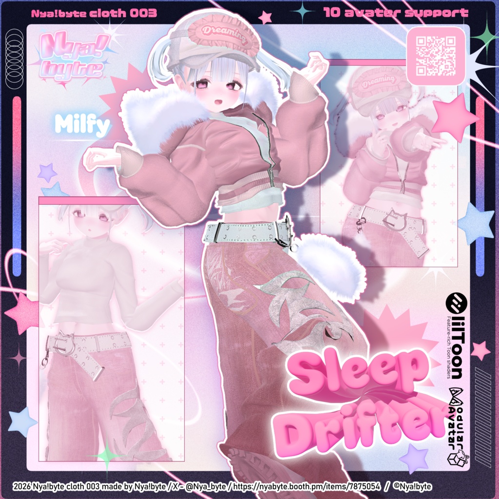 !1week20%OFF!【10avatars】NyamSleepDrifter -VRC想定-
