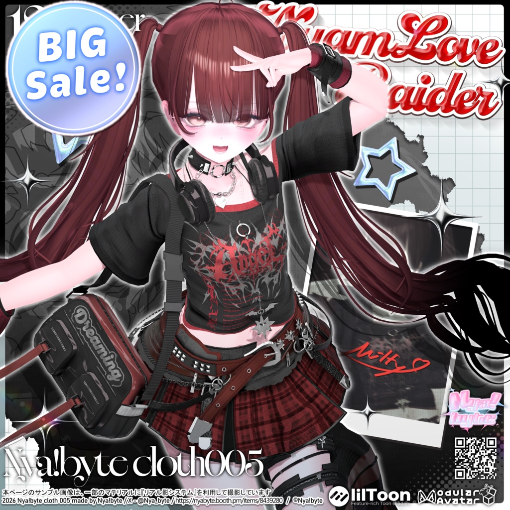 ✨1day40%OFF✨【12avatars】NyamLoveRaider -VRC想定-