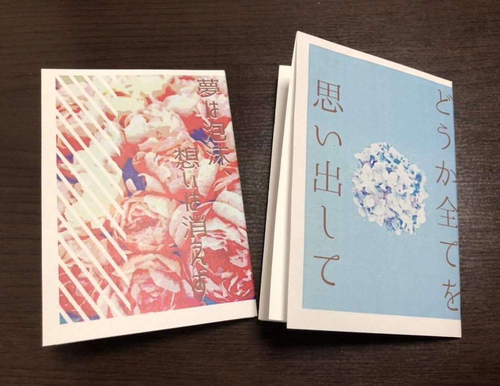 ジンラン『夢は泡沫、想いは消えず』『どうか全てを思い出して』8P折本データ