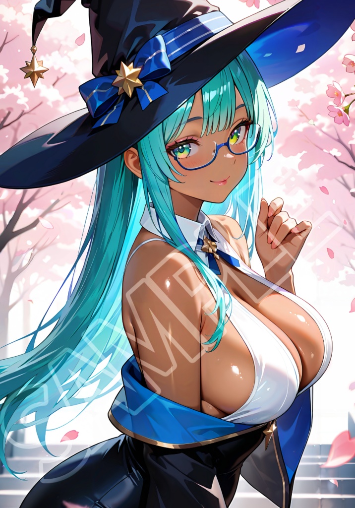 褐色水魔女と桜デート