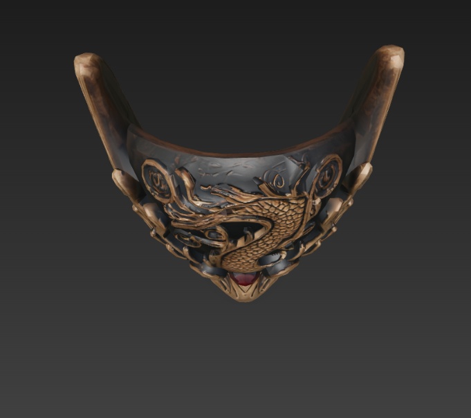 Black-Gold Dragon Mask 黒金龍仮面