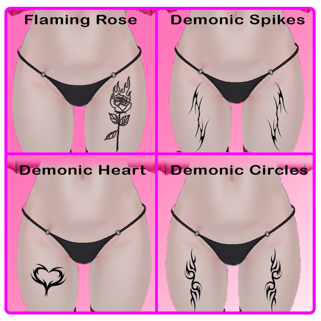 VRChat Body Tattoo Pack (7+ Pack) ボディタトゥーパック