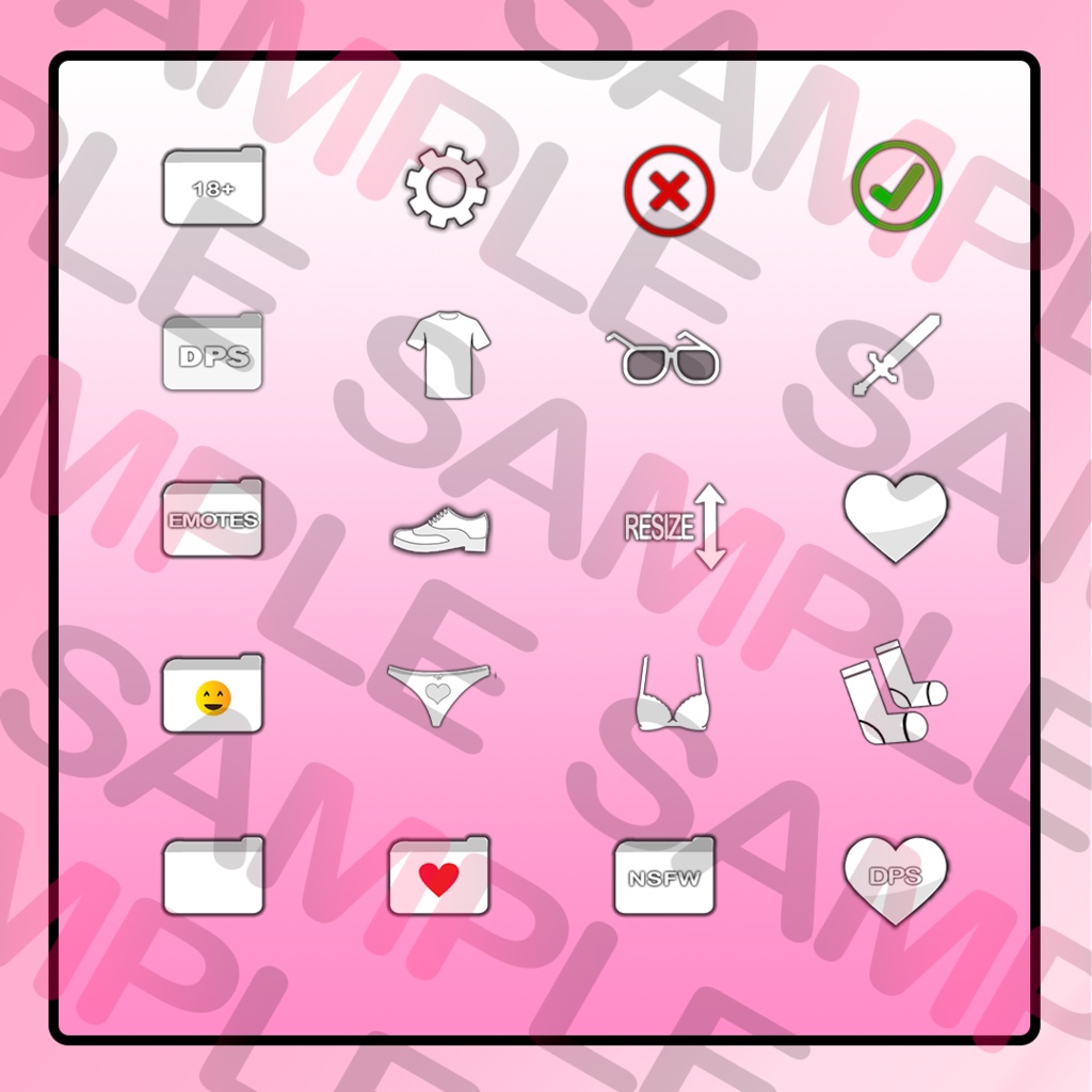Menu Icon Mega Pack (70+ Icons) 「メニューアイコンメガパック」 「七十+」「VRChat」