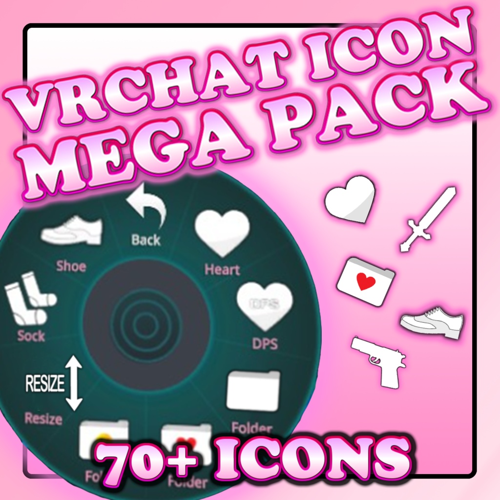Menu Icon Mega Pack (70+ Icons) 「メニューアイコンメガパック」 「七十+」「VRChat」