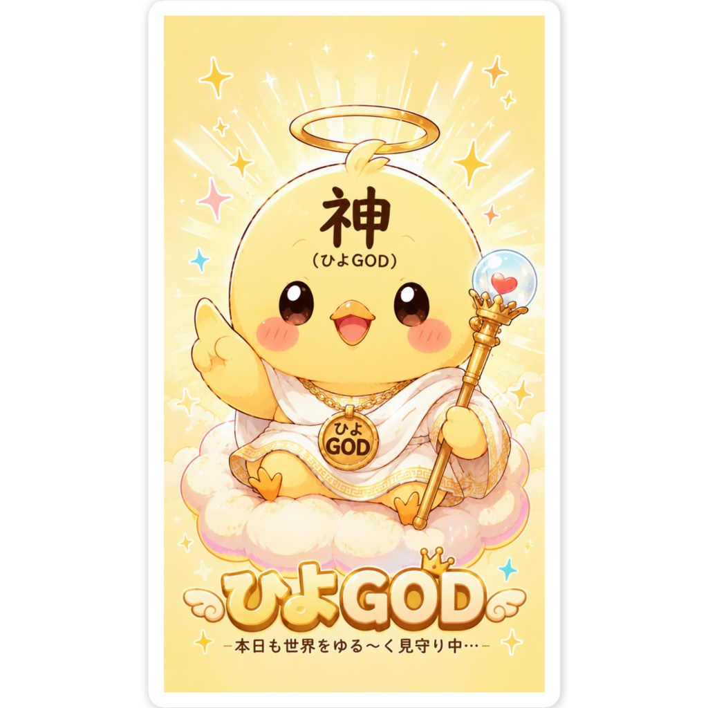 ひよGOD スマホステッカー