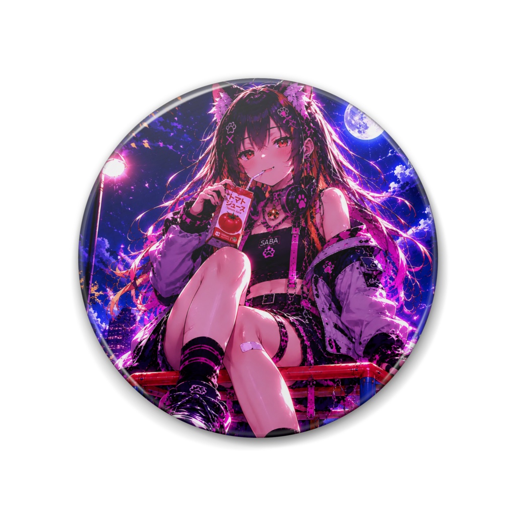闇夜のSABAガール　缶バッジ