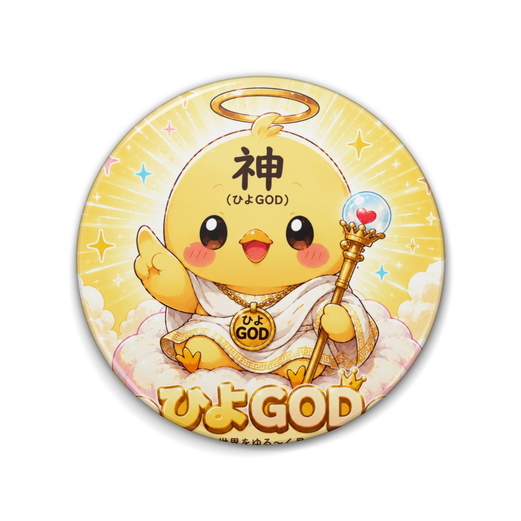 ひよGOD 缶バッジ　76mm