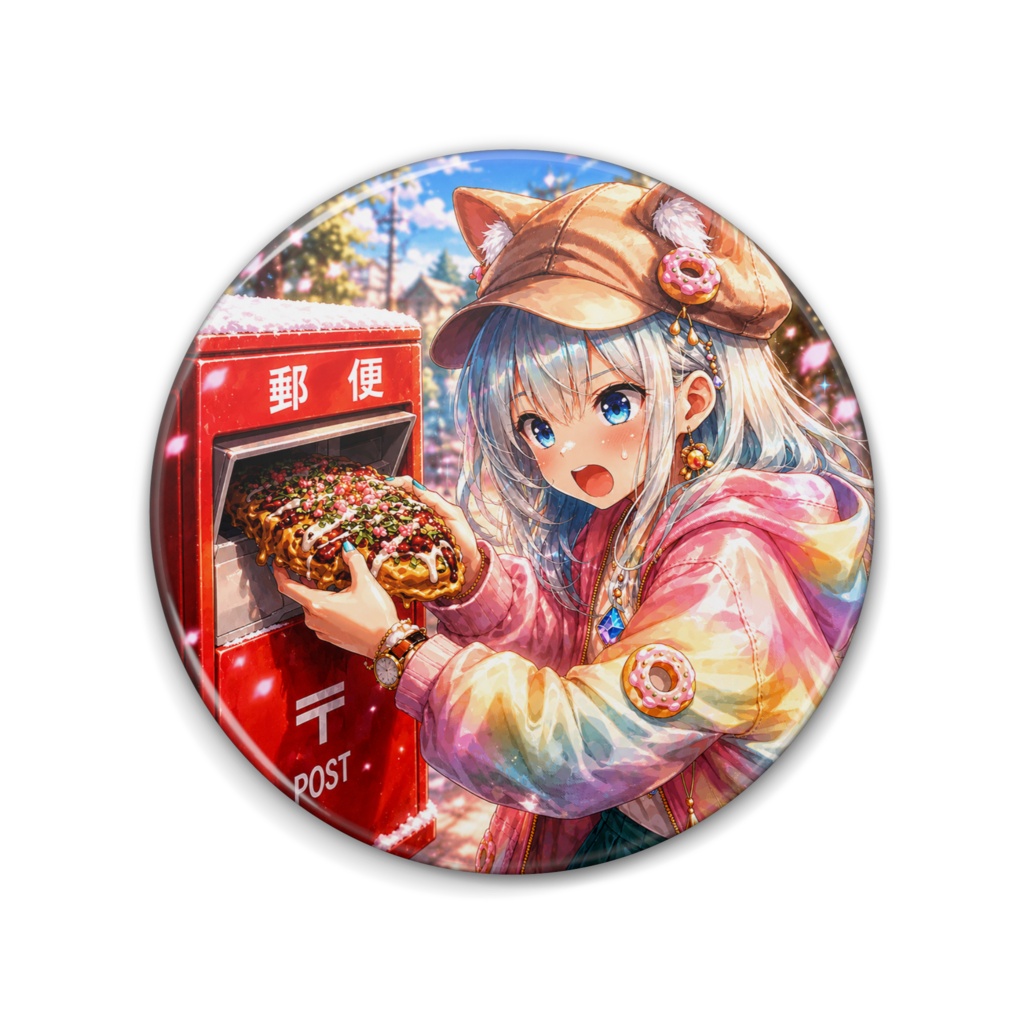 ポストモダンガール　缶バッジ　76mm