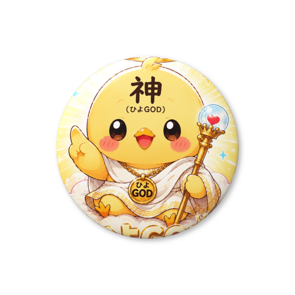 ひよGOD 缶バッジ　（バリュー）