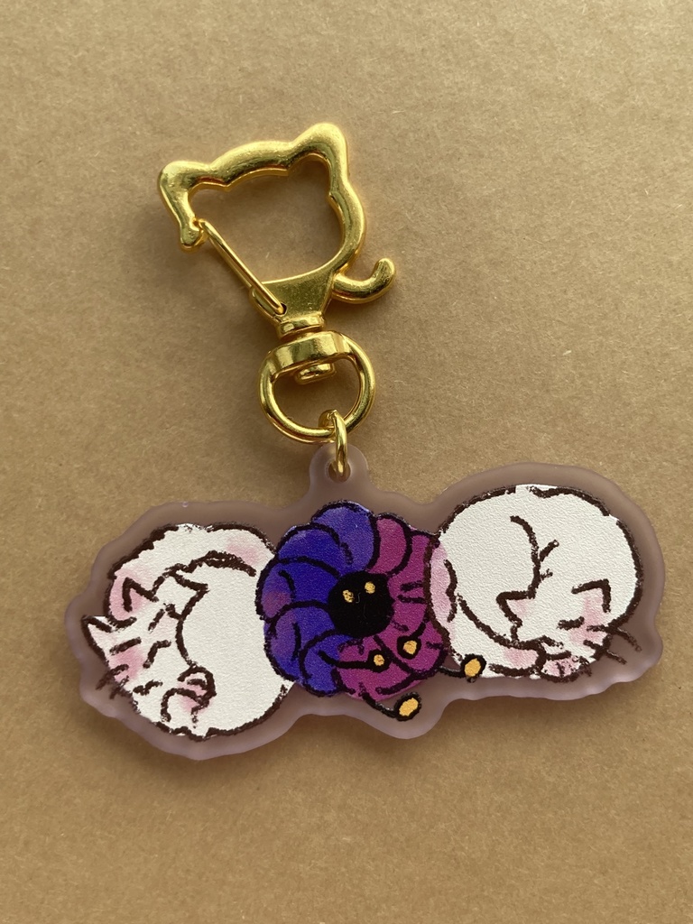 ※Ver.にじそ10追加【非公式】ねこねこふわクルアクリルキーホルダー