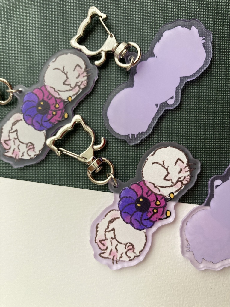 ※Ver.にじそ10追加【非公式】ねこねこふわクルアクリルキーホルダー