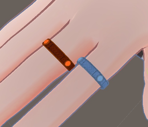 【VRChat向け】茶色・青色の指輪