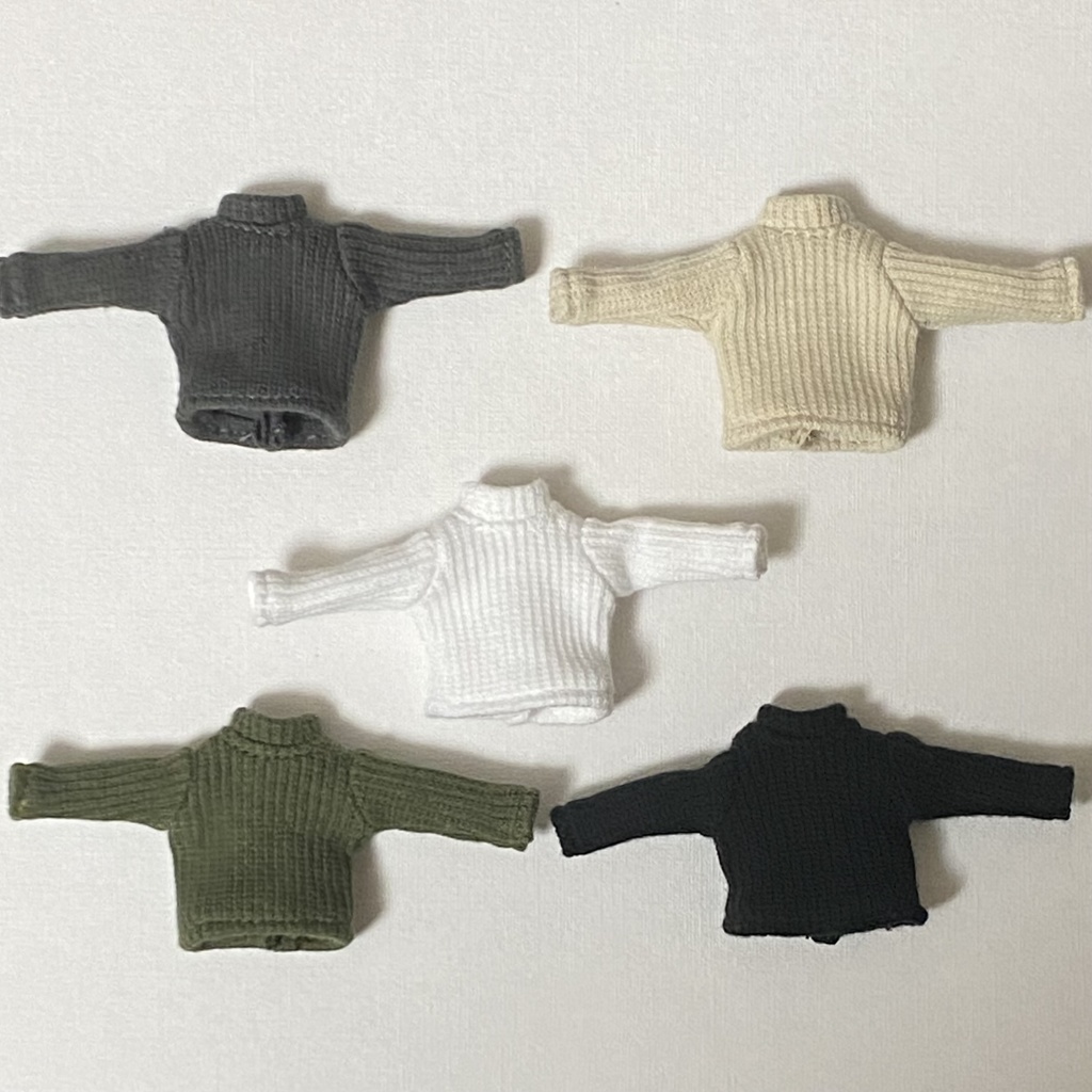 リブニットタートルネック