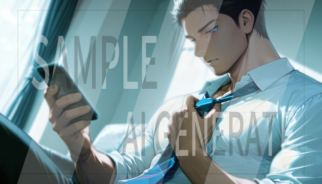 AI立ち絵 -049- 苦労人刑事な男性