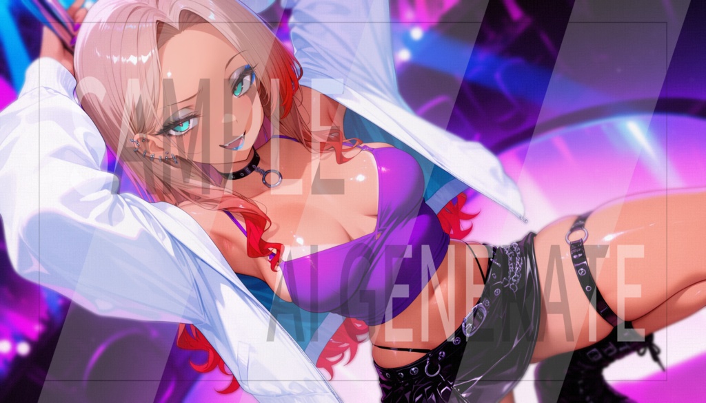 AI立ち絵 -051- クラブ通いのギャル少女