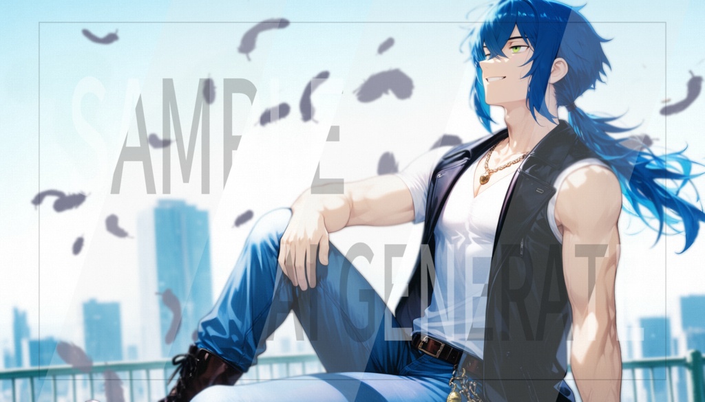 AI立ち絵 -053- 根無し草な男性