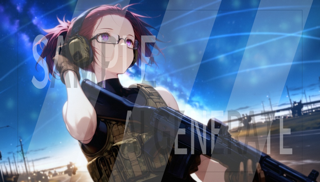 AI立ち絵 -060- 特殊部隊所属っぽい女性