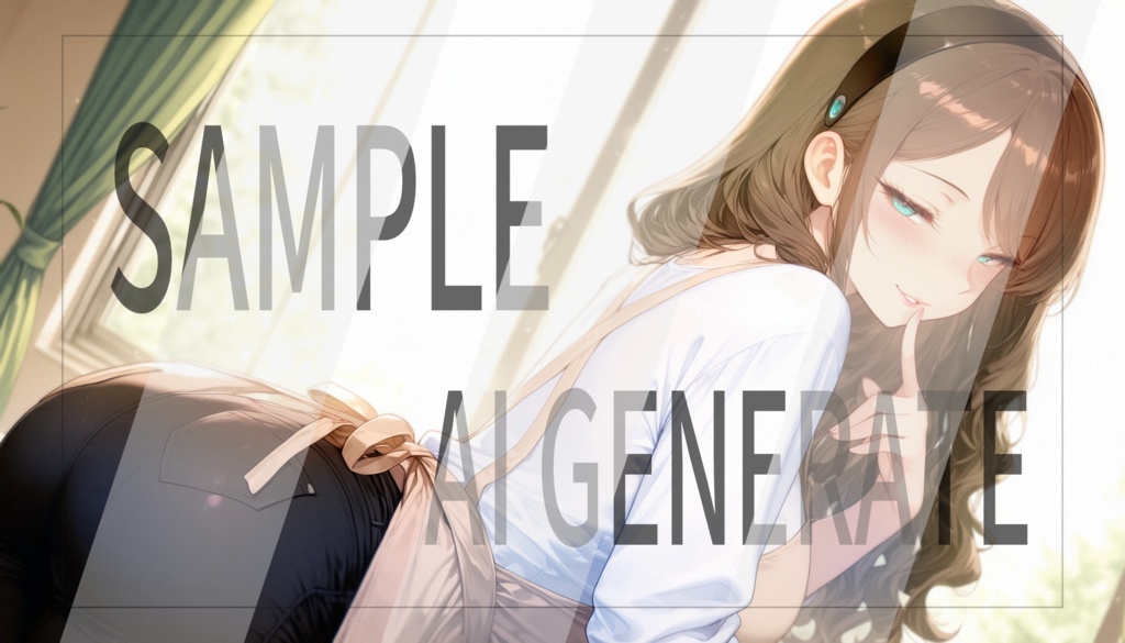 AI立ち絵 -064- 母性感じるエプロン姿の女性