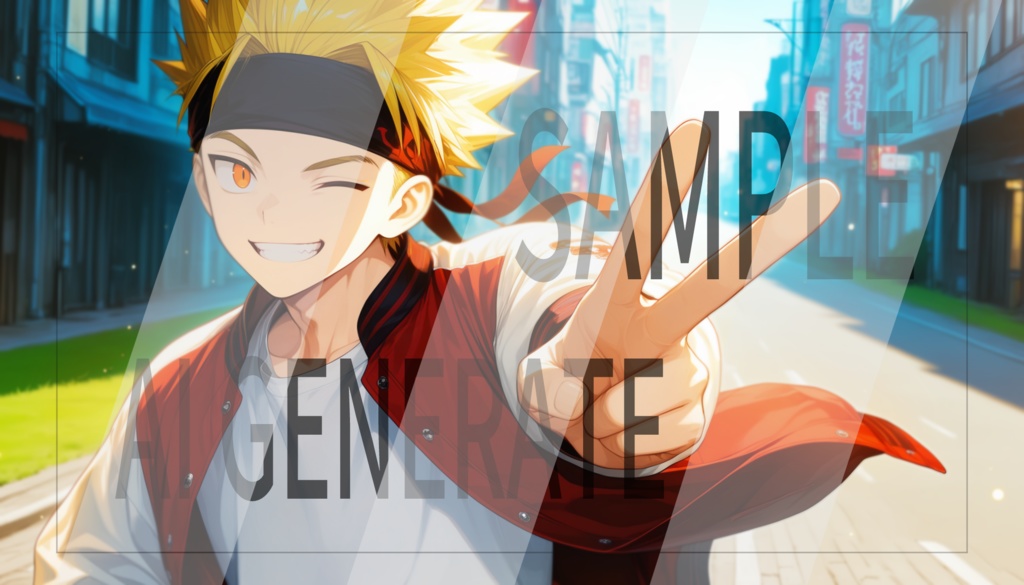 AI立ち絵 -065- やんちゃで勝気な少年