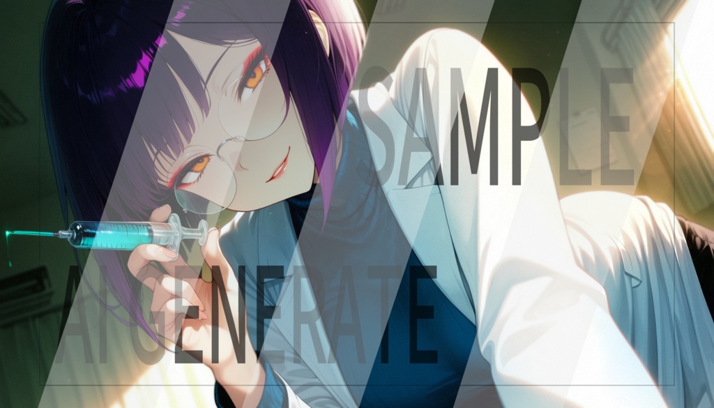 AI立ち絵 -068- 科学所職員の女性