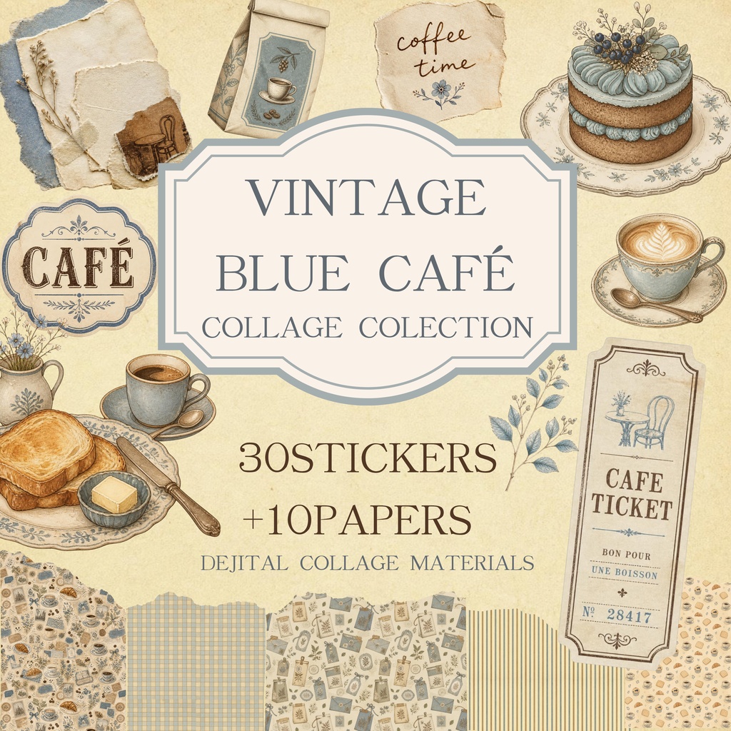 VINTAGE BLUE CAFÉ｜COLLAGE COLLECTION