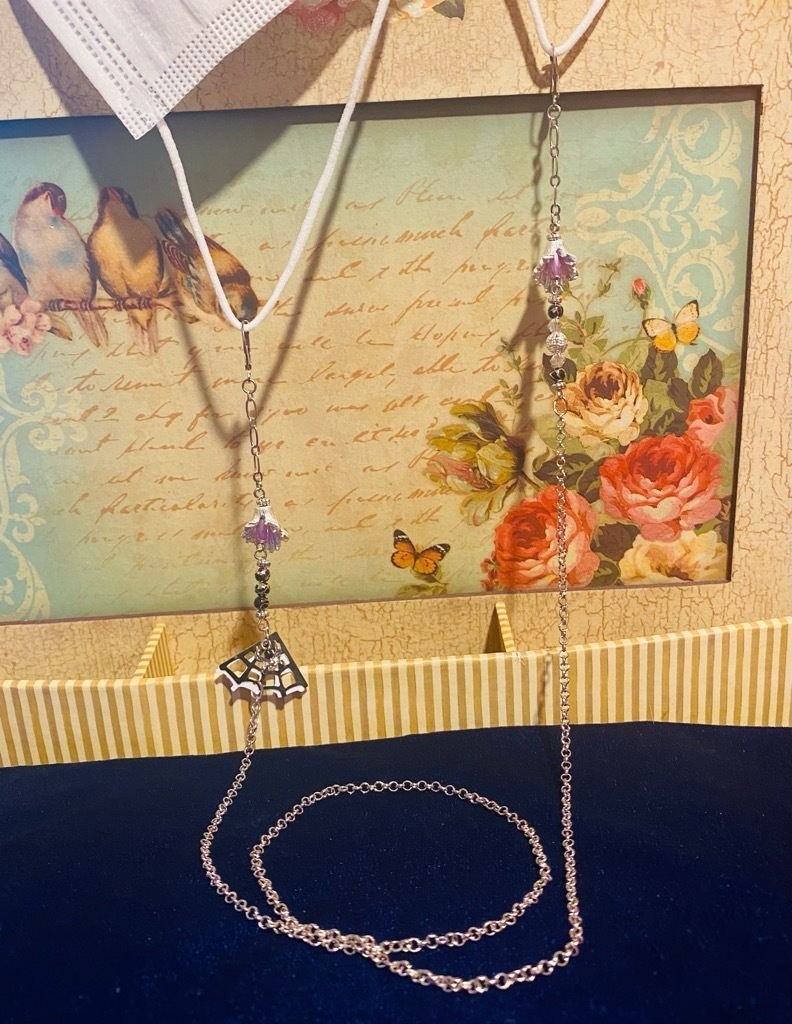 ［ゴシック風］マスクストラップ・チェーン［蜘蛛］