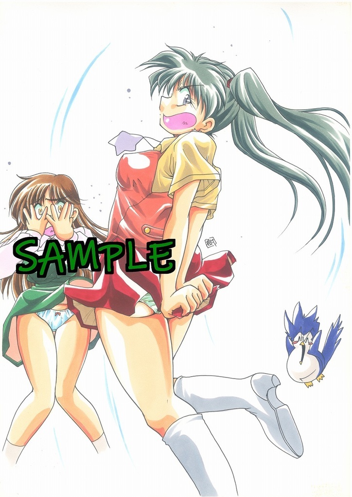 【アナログ原画】ミント_神風ぱんちら★A4ボード付