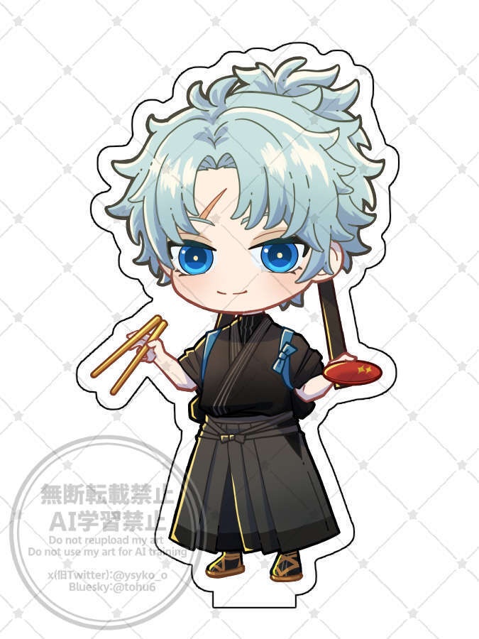 藤堂が食べ物を取り分けてくれるアクスタ