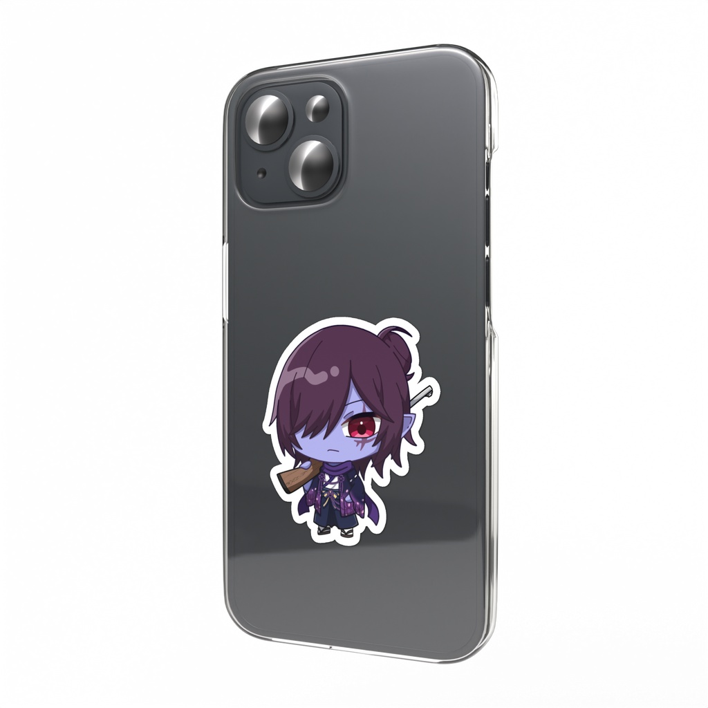 ミニ双月（スナイパー持ち）スマホステッカー 55 × H91mm