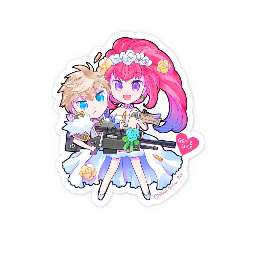 ジオ&ルカ お姫様抱っこ♡スマホステッカー