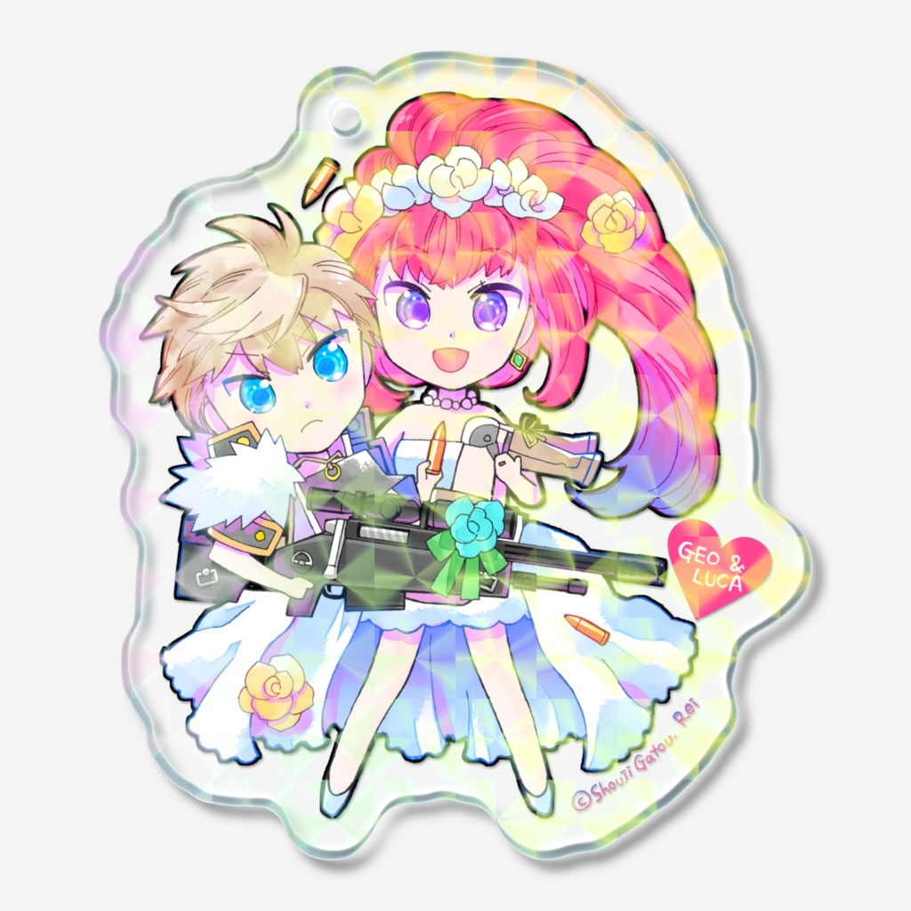 ジオ＆ルカ　お姫様抱っこ♡ホログラムアクリルキーホルダー