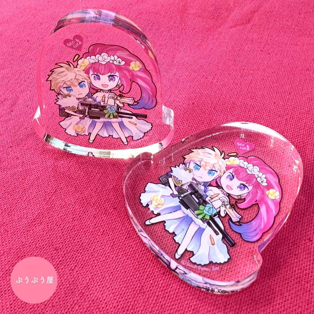 ジオ&ルカ お姫様抱っこ♡ゆらゆらアクリルブロック(サイン入り・なし)