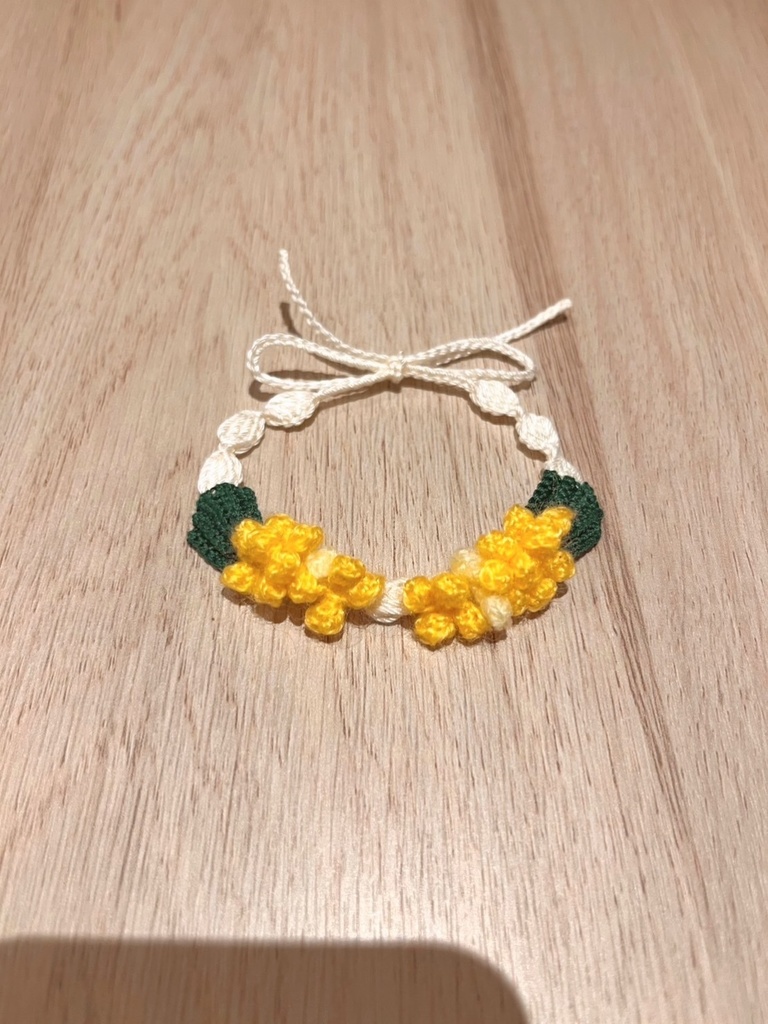 ミモザの花かんむり