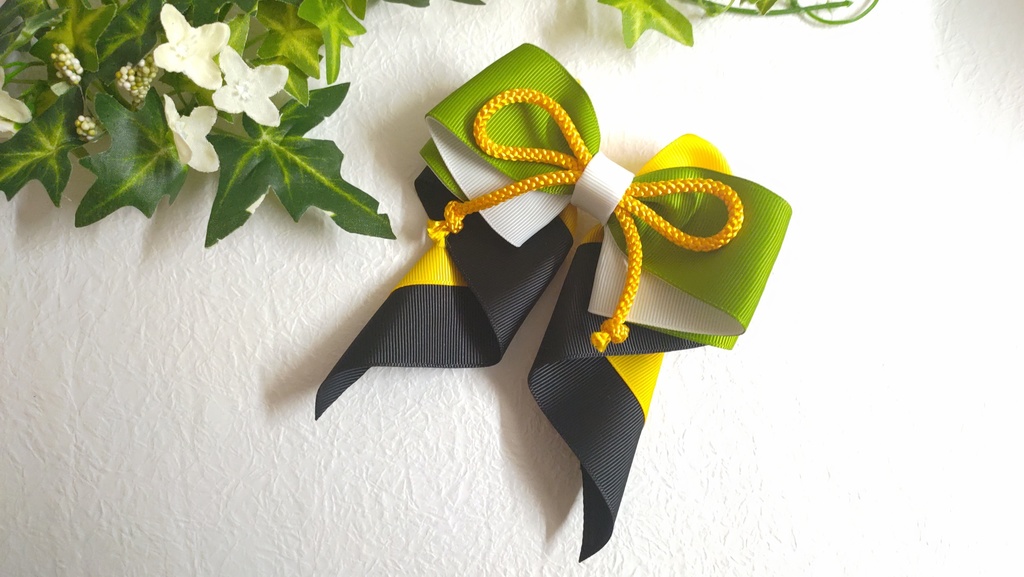 刀剣乱舞　桑名江　イメージ　ハンドメイド　ヘアアクセサリー　リボン