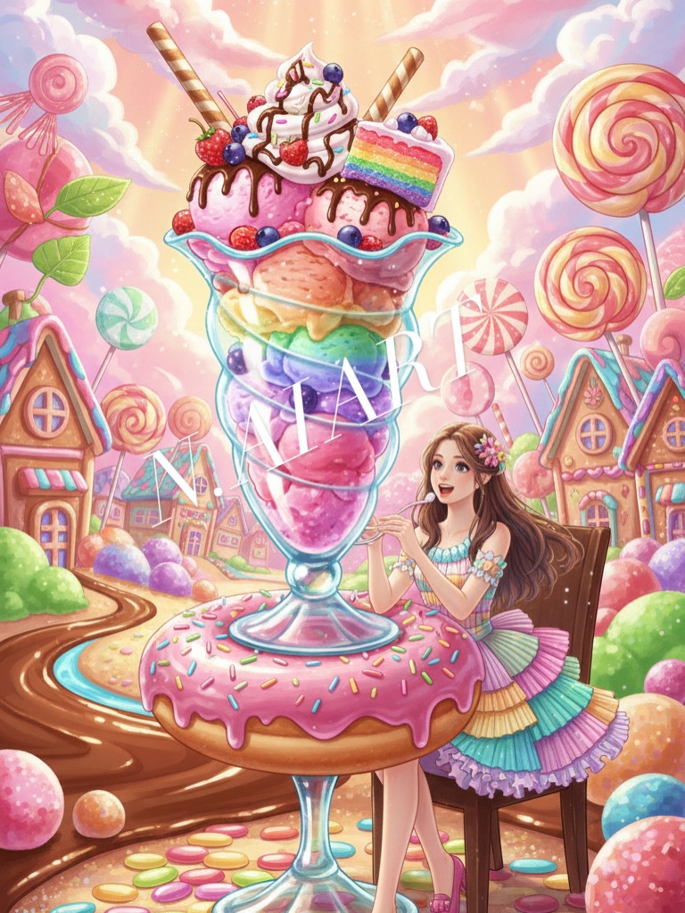 夢のお菓子の街⭐︎壁紙・アイコン