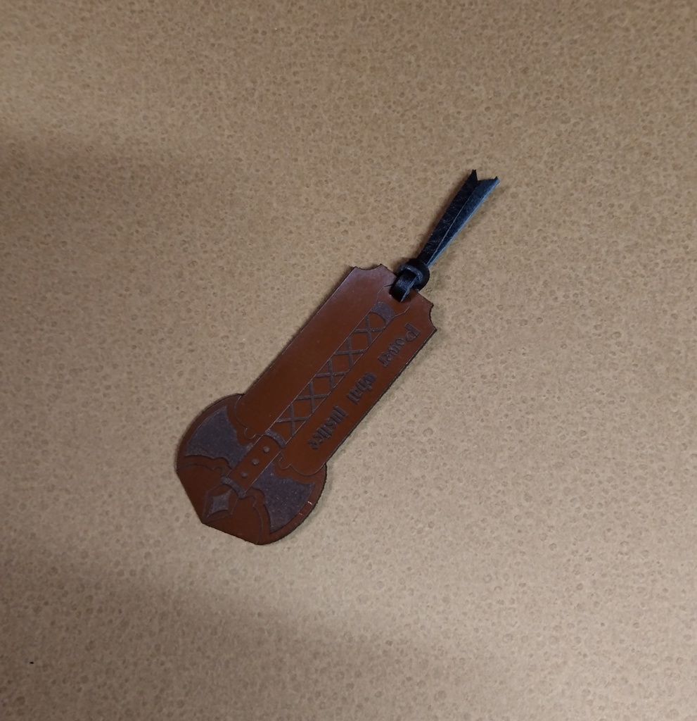 レザーブックマーク-Axe-