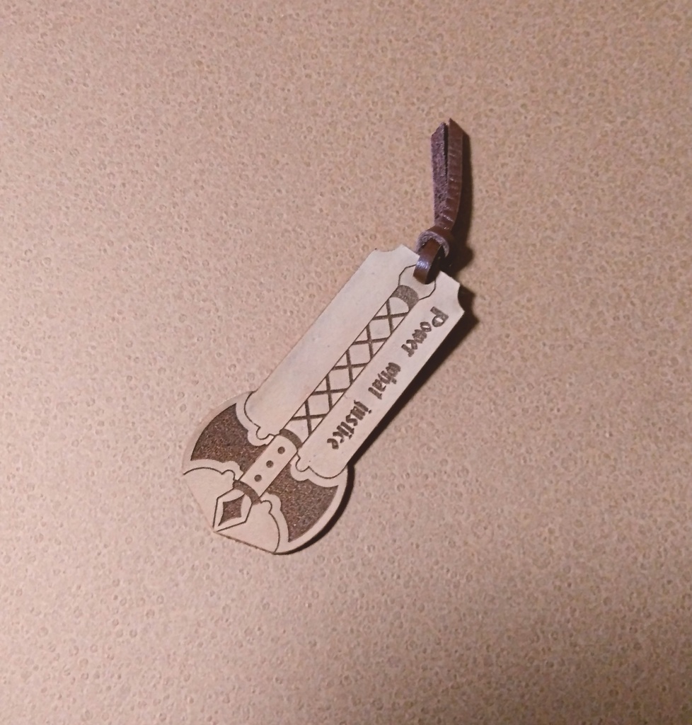 レザーブックマーク-Axe-