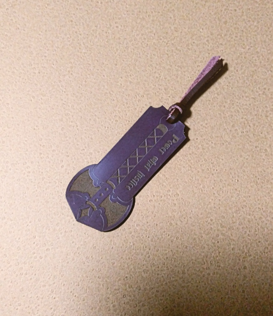 レザーブックマーク-Axe-