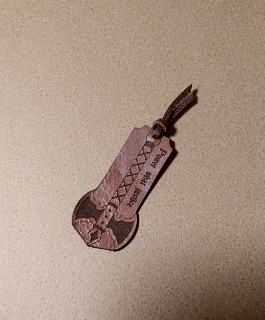 レザーブックマーク-Axe-