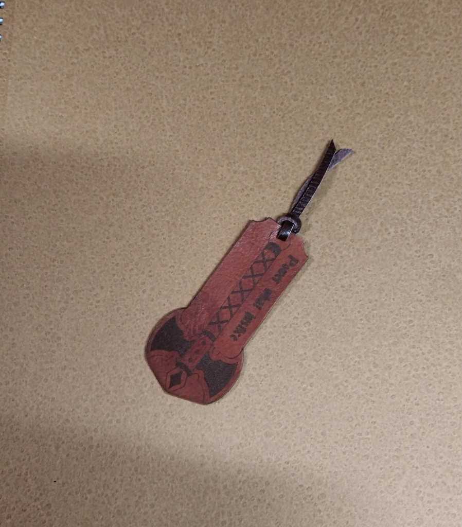 レザーブックマーク-Axe-